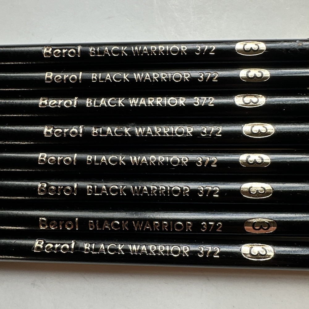 Berol Black Warrior No 3 Medium Hard Pencils #3 372 Lot of 8 Collectable
